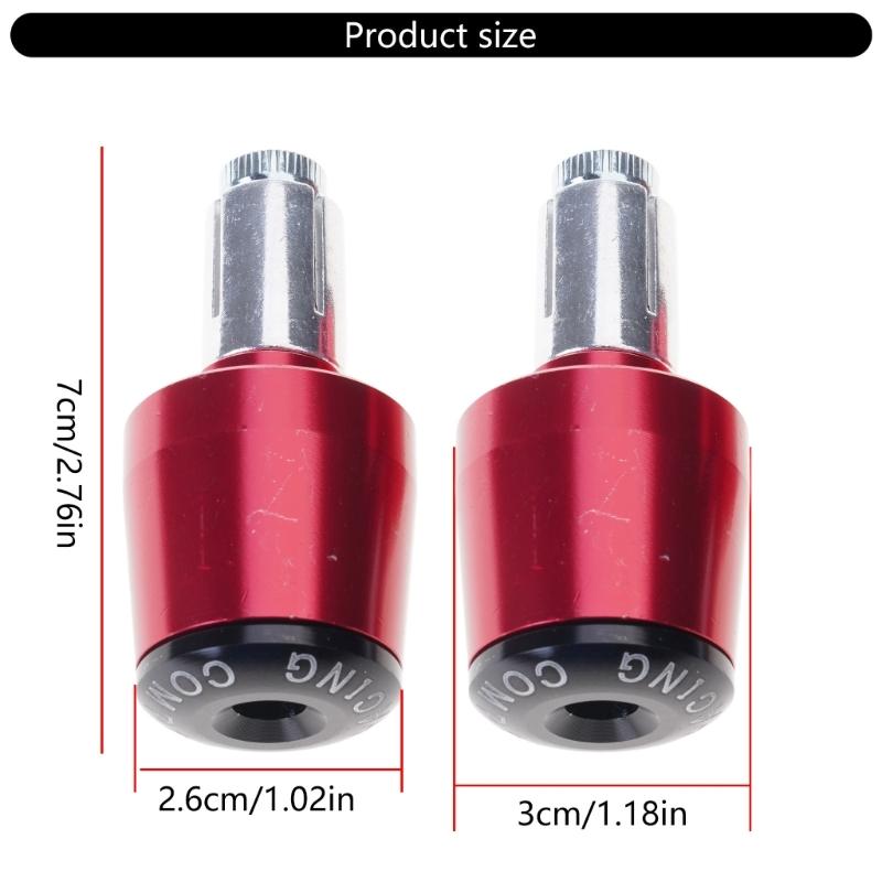 Bike Grip Caps Handlebar End Plugs Corrosion Resistant Aluminum Alloy Protective Covers For Motorcycle Enhancement 2pcs