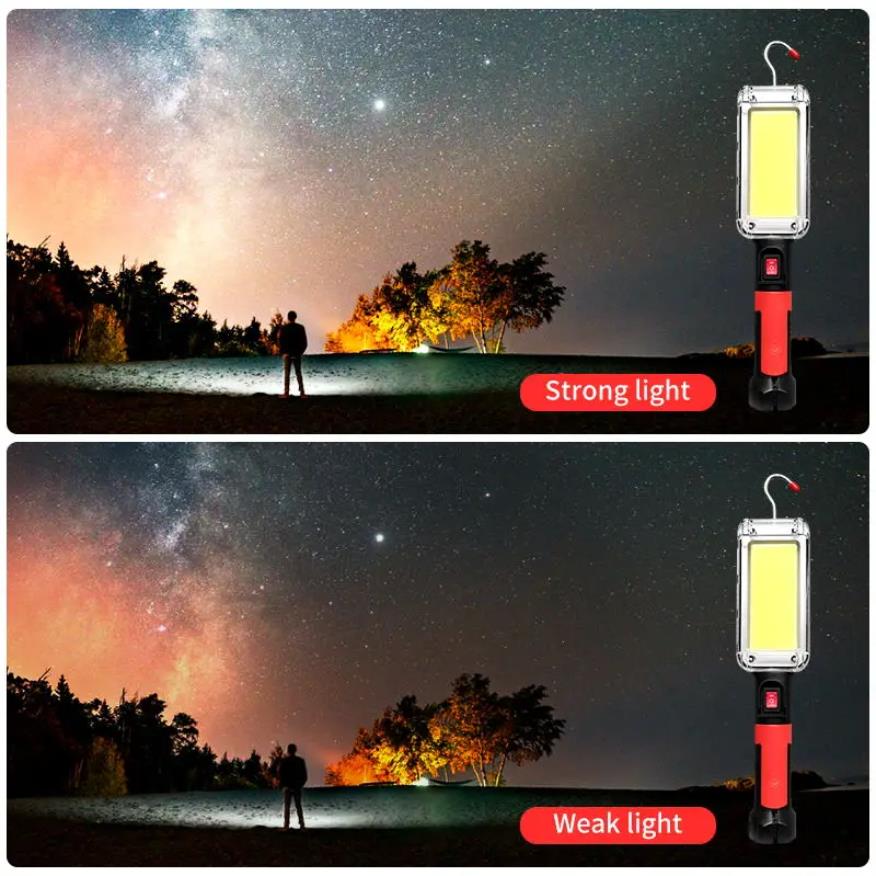 Led Work Light COB Floodlight 8000LM Rotatable Lights Rechargeable Magnetic Torch with Hook Clip Waterproof Camping Light