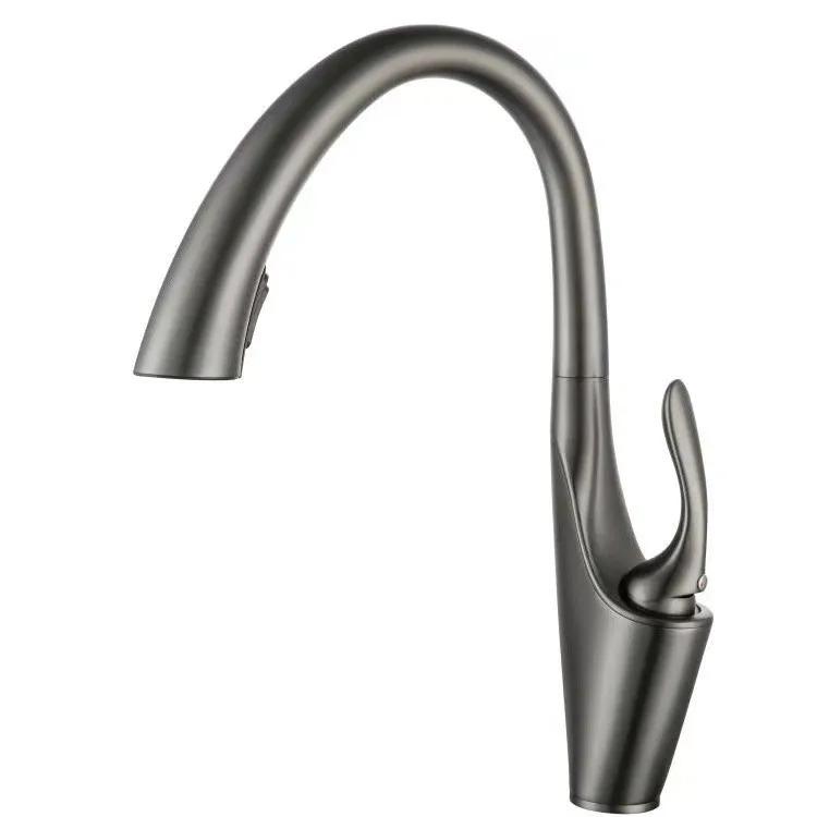 Pull Out Kitchen Sink Faucet Deck Mounted Stream Sprayer Nozzle Kitchen Hot Cold Mixer Taps x