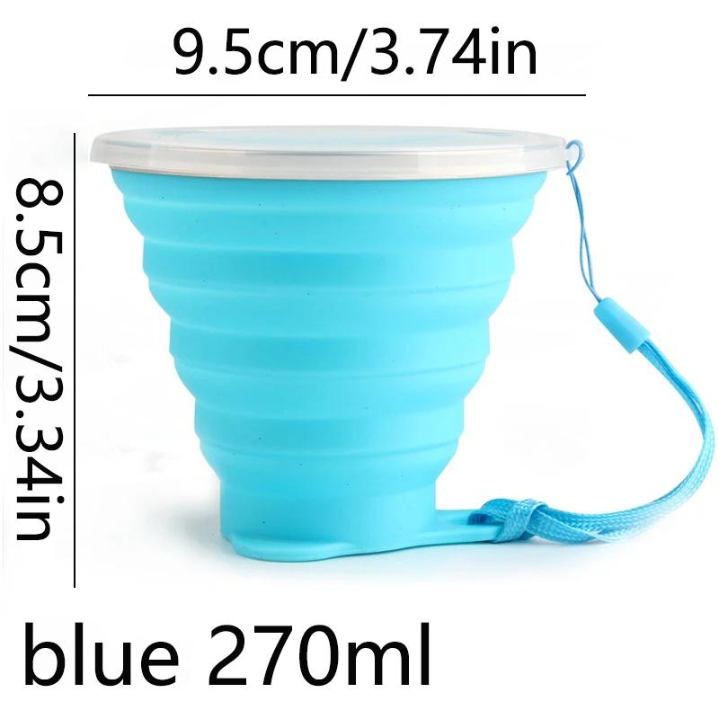 Folding Food Grade Water Cup Travel Silicone Retractable Folding Water Cup Heat Resistant Telescopic Drinking Cups