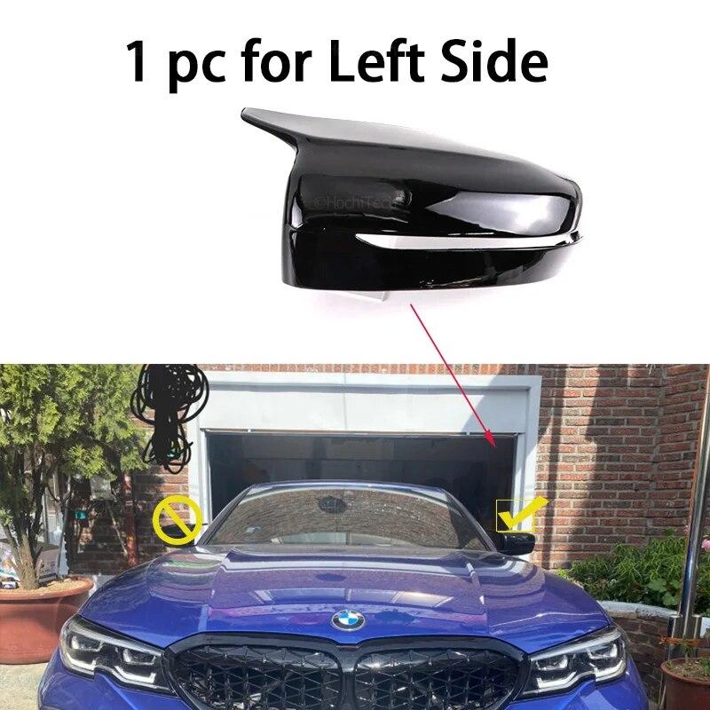 2x Carbon Fiber Style Black Rearview Side Mirror Cover Caps for BMW 3 4 5 7 8 I3 Series G11 G12 G15 G16 G30 G31 G38 G20 G21 G28