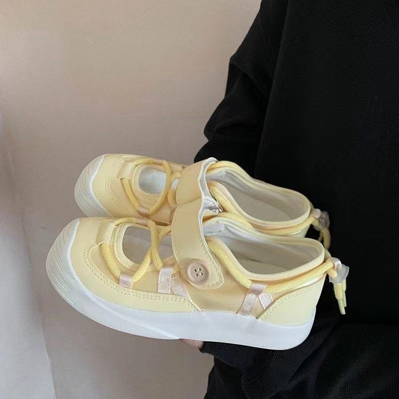 

Lulu Egg, женская обувь Mary Jane, новинка 2024 года, популярные маленькие белые туфли, повседневные летние дышащие туфли с одной педалью 35