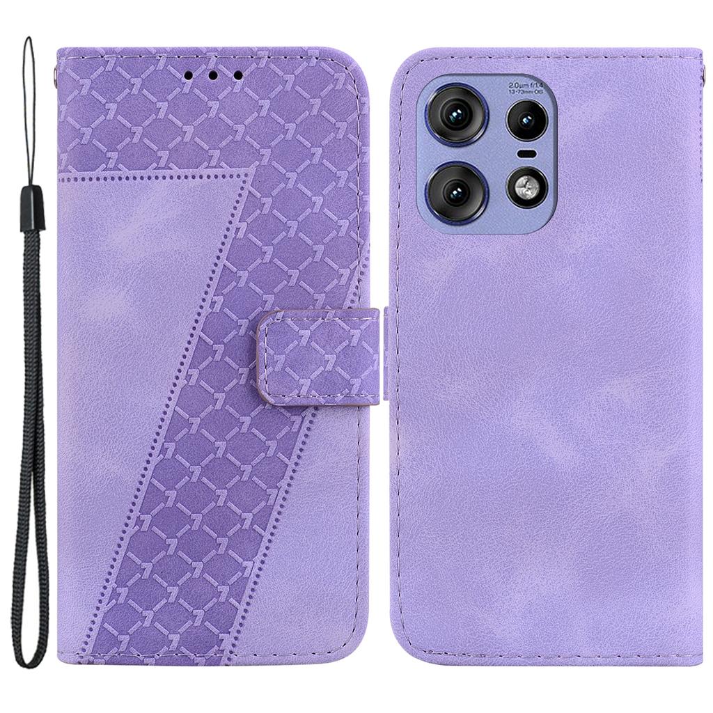 For Motorola Edge 50 5G/Edge 50 Pro 5G Case 7-Shape Imprinted Wallet Leather Phone Cover