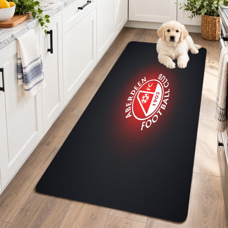 Flannel Kitchen Mat Aberdeen FC Soft Area Rug Non Slip Floor Carpet Home Decoration