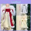 Elegant Plush Winged Angel Tree Topper Star For Festive Holiday Decor