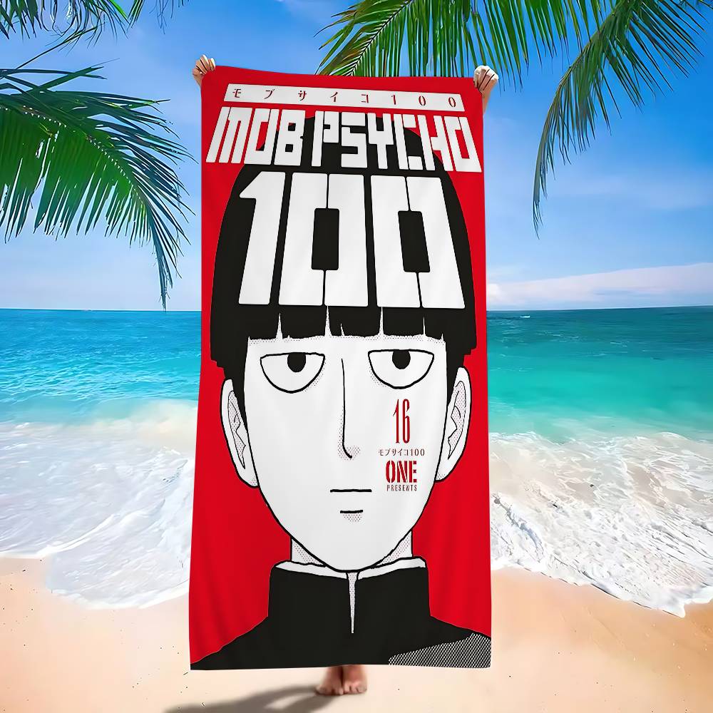 popular anime M-MobS P-PsychoS 100 Microfiber Printed Beach Towel Mountain Climbing Yoga Beach Swimming Running Absorbent Towel