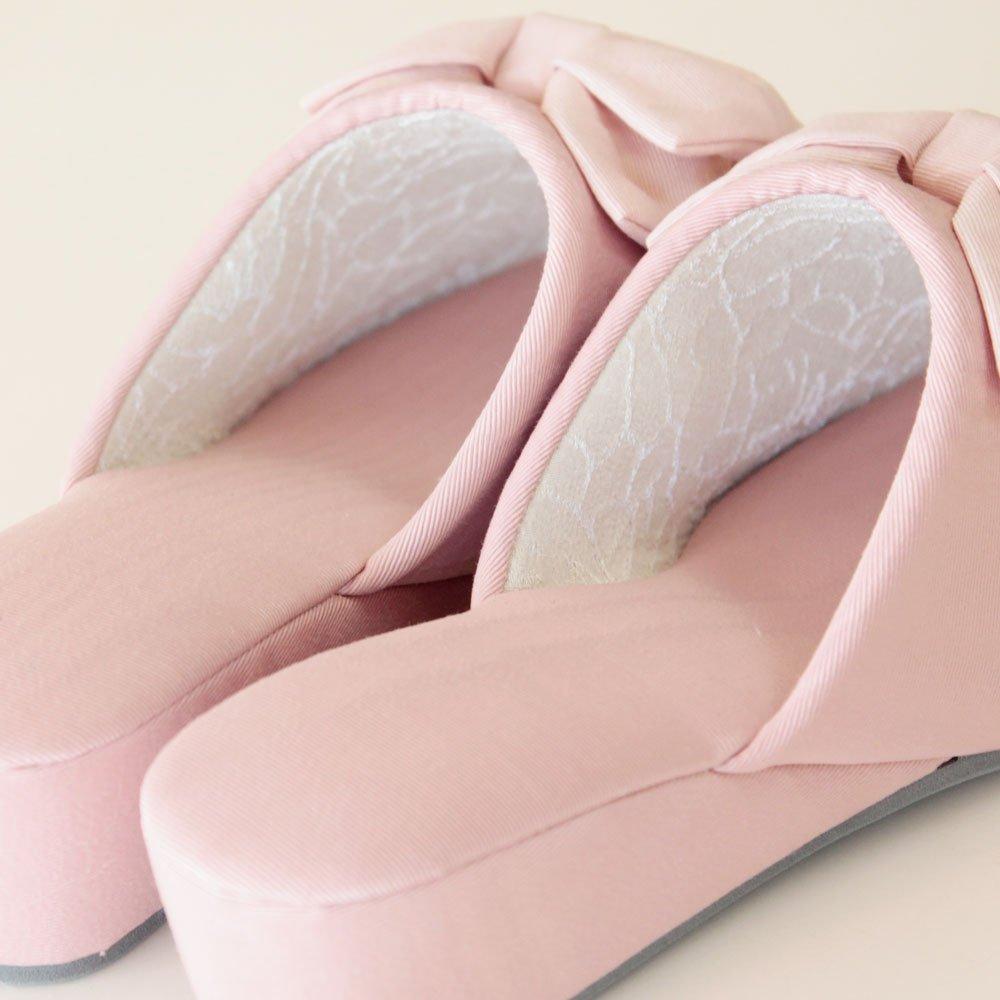 Moire Ribbon Heel Room Made In Sizes Beige Slippers, Shoes, Japan, S, M, L, Pink, Black, (Pink, L)