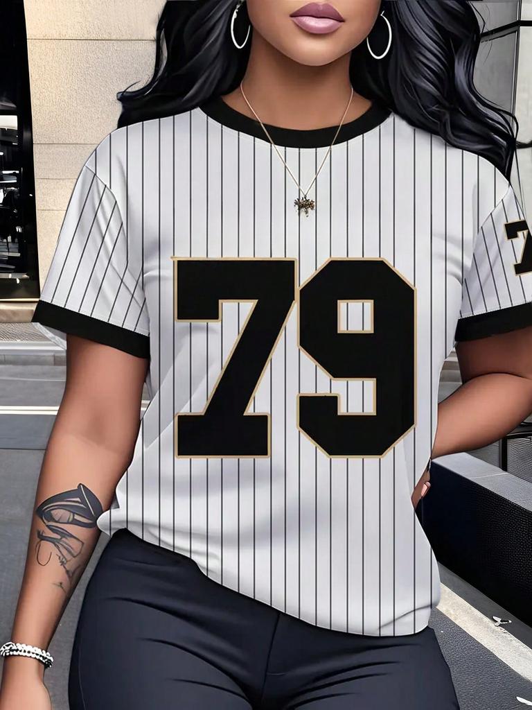 Women's Soft and Casual Short-sleeved T-shirt for Spring and Summer, Perfect for Casual Wear In Spring and Summer with a Sporty and Fashionable Style.