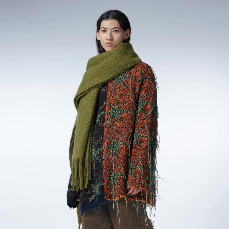 JNBY 23 Winter Round Neck Mohair Blend Knit Sweater