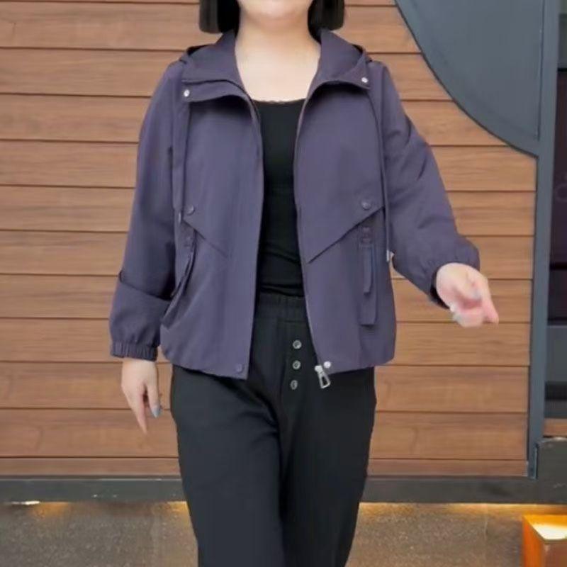 2025 Stilvoller Trenchcoat mit Kapuze - Modische Jacke mit lockerer Passform für Mütter, Perfekt für Frühling und Herbst