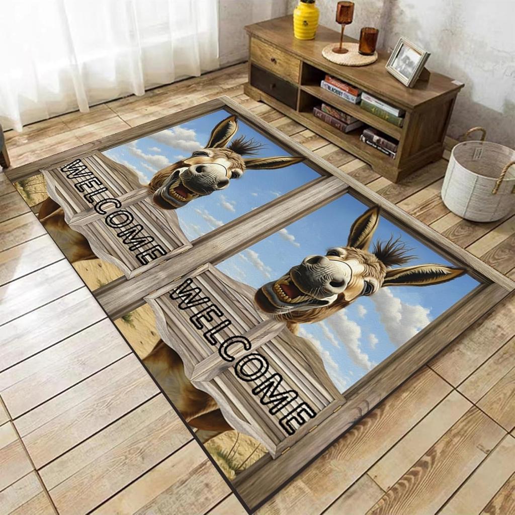 3D Printed Horse Carpets Kids Bedroom Large Animal Area Rugs for Living Room Anti-slip Child Game Soft Floor Mat Home Decoration
