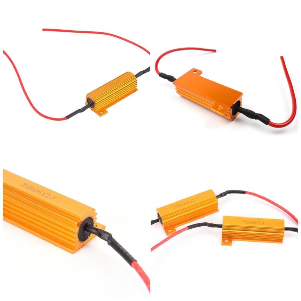 LKCCTK High Fla Prevention Resistor, LED Turn Signal Resistor, For 12 V, 50 W,