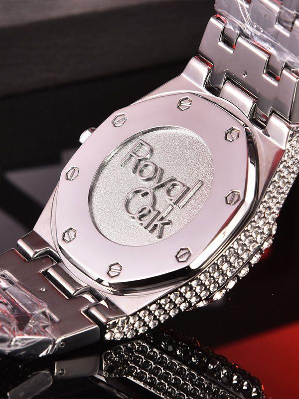 Fashionable Men's Watches Full Diamond-Set Luxury Quartz Watches
