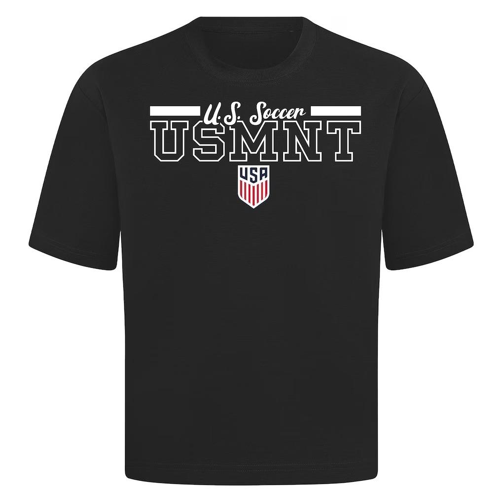 

USMNT Levelwear Black Vanguard Luxe Signature Casual Tshirt Luxury Brand Unisex Top S