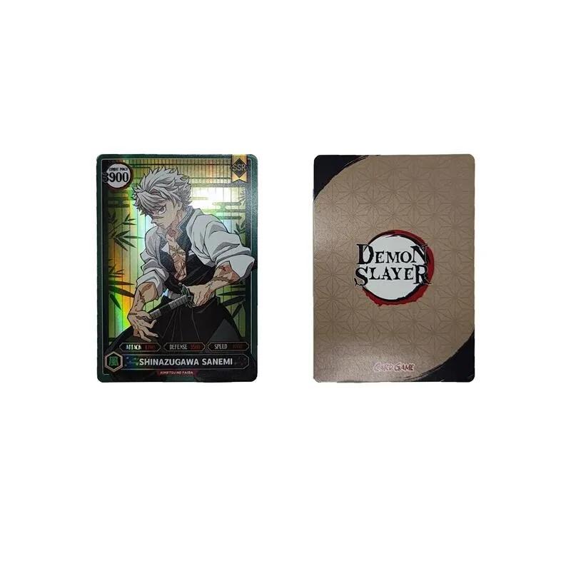 50pcs/set Anime Card Tanjirou Zenitsu Nezuko Shinobu Giyuu Kimetsu No Yaiba Shining Cards Collection Children Toys Gift