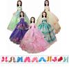 15pcs/lot Doll Accessories For Barbie Doll Outfits = 5pcs Wedding Dresses & 10pairs Shoes 1/6 Doll Clothes For Barbie Dolls
