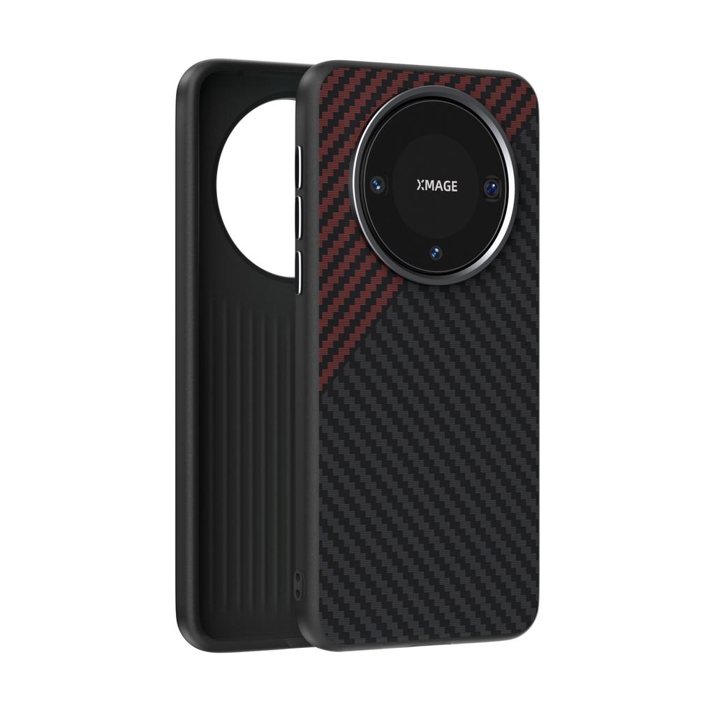 For Huawei Mate 60 Carbon Fiber Case Slim Magsafe Magnetic Wireless Charger Drop Test Mate 60 Pro Case Metal Lens Grip Funda
