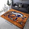 Brown Egyptian Eye of Horus Print Carpet Plush Flannel Rug Living Room Bedroom Home Decor Area Rug Non Slip Floor Mat