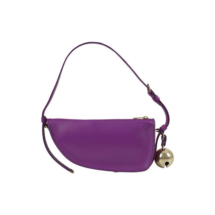 Burberry Goldene Beschläge Kleine Kalbsleder Crossbody Umhängetasche Damen Taschen Lila 8075573