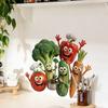 Cartoon Kitchen Food Wall Stickers DIY Vegetables Fruits Quotes Wall Decals Peel And Stick Refrigerator Door Stickers for Dining Room