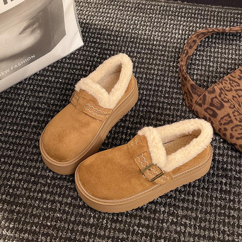 

Женские меховые зимние легкие теплые дутики на толстой подошве, нескользящие, износостойкие, повседневные кроссовки, хлопковые ботинки 40 верблюд