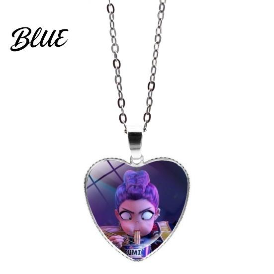 Cute Heart Pendant Korean Pop Hunters Necklace Anime Merchandise Skin-friendly