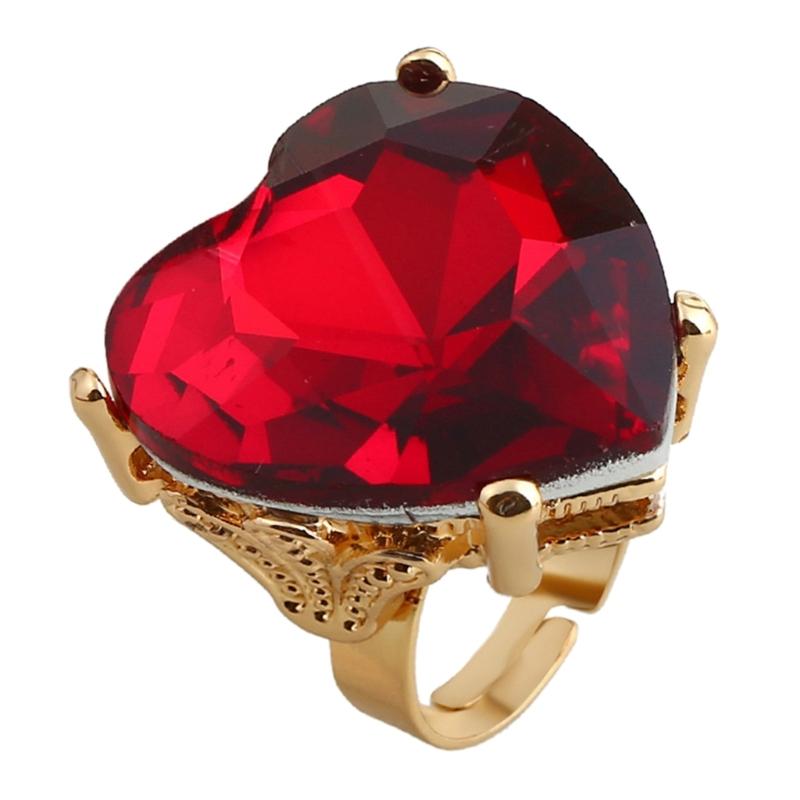 Heart Shaped Dating Rings Sweet Open Rings Adjustable Finger Rings Adjustable Open Rings Alloy Material Jewelry Gift