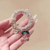 Sweet Cherry Hair Rope High Elastic Hair Accessories Band Rhinestone Hair Ring  for Women and Girls