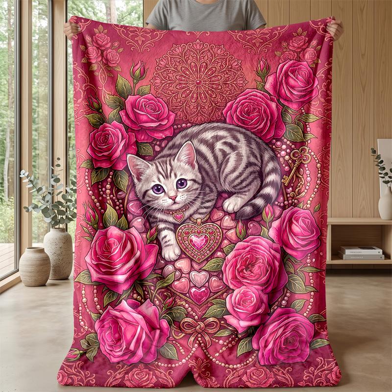 Rainbow Unicorn Fantasy Theme blanket Lightweight Warm Flannel Blanket Decorative Throw Blanket for Home Decoration