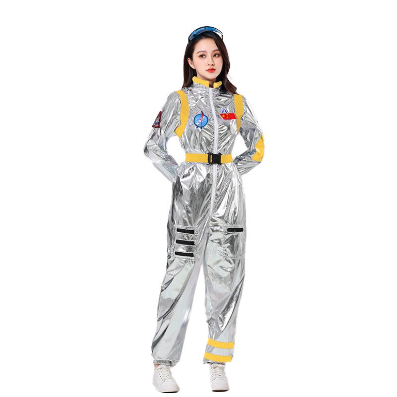 Halloween Astronaut Raumanzug Silber Body Unisex Erwachsene Kostüm