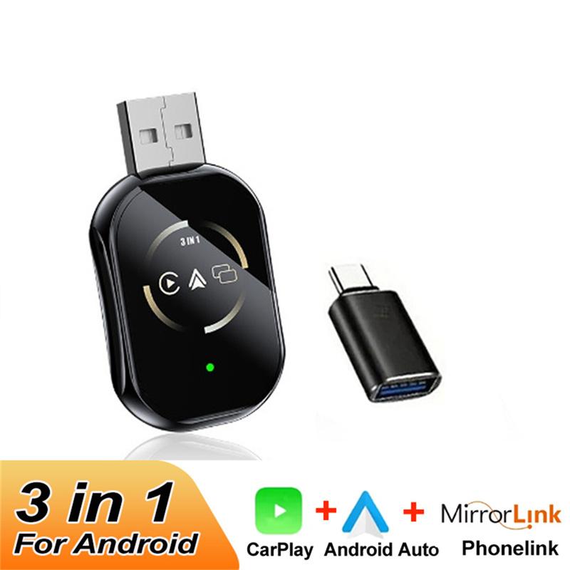 3-в-1 Умная AI Коробка Беспроводной CarPlay Airplay Android Auto Mirrorlink Адаптер Для VW Toyota Ford Автомобильная OEM Система GPS For Android Phone