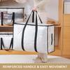 Foldable Quilt Organizer: Transparent, Moisture-Proof Storage Bag with Mesh Design