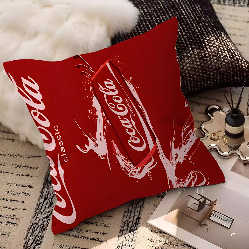 CCocasCColas Pillow Covers Cartoon Sofa Decorative Home Doublesided Printing Short Plush Cute Cushion Cover