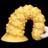 Golden Silicone Giant Suction Cup Large Anal Plug Oversized Threaded Rear Anal Plug Octopus Pull Bead Anal Expander