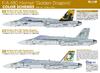 PLATZ Flying Color Selection US Navy Kampfflugzeug Hornet Golden Dragons Set mit 2 Plastikmodellen Formfarbig 1/144 Trägergestütztes F/A-18C FC-14