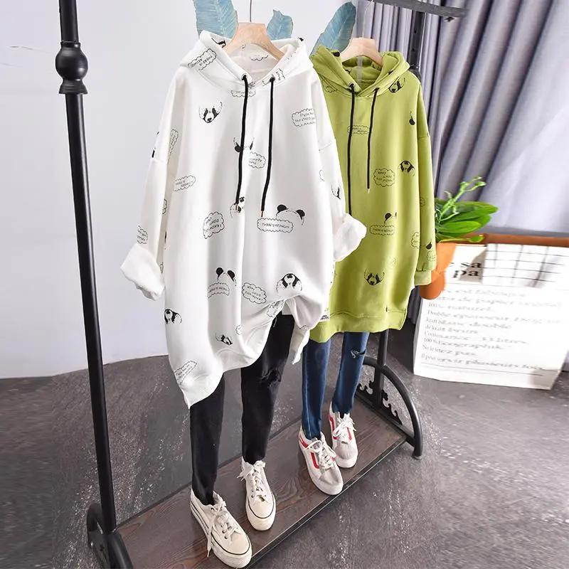 Sweatshirt for Women Oversize Hooded Loose Round Neck Casual Pullover Long Sleeve Winter Sweatshirt Top