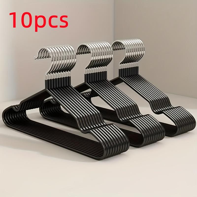 10pcs Durable Metal Hangers - Seamless Shoulder Design, Non Slip Grip, Suitable for Heavy-duty Hangers in Households