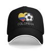 Vintage Colombia Flag Golf Cap Unisex Headwear  Outdoor Travel Adjustable Fit Sun Caps