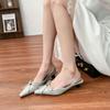 Pointed single shoes women's bow high-end French high heels women's thin heels outer wear empty women's shoes 2025 spring women's