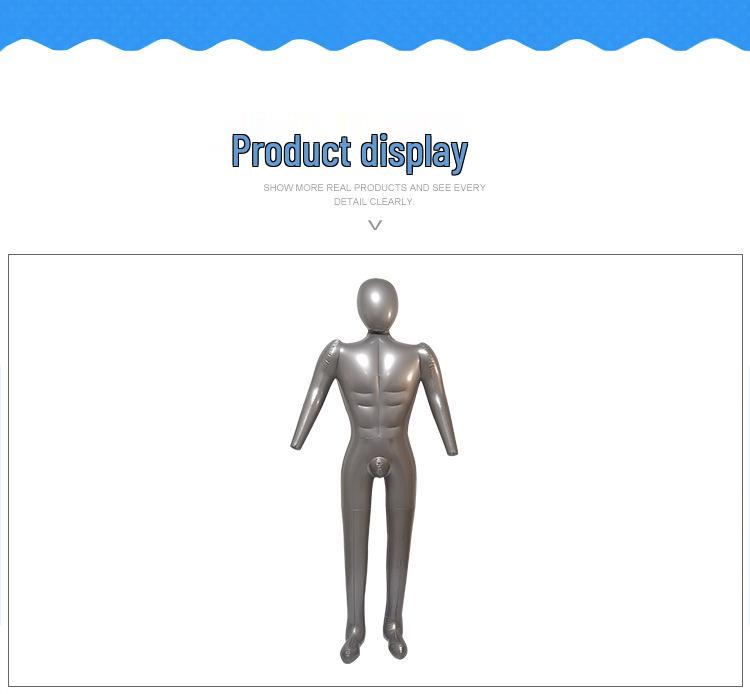 In-Stock PVC Inflatable Male Mannequin Full-Body Display Stand for Men's Apparel