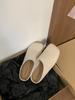 Fashion New 2025 Spring Summer Women Slippers Ladies Square Toe Slip On Ladies Casual Mules Shoes Flat Heel Outdoor Dress Sandal Shoes