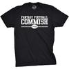 Mens Fantasy Football Commish T Shirt Funny Gift for Dad Game Day Graphic Cool