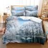 Romantic White Tree Duvet Cover Set Fashion Youth Bedding Set Linen Queen Size Bed Comforter Cover Set Boy Girls Bedding Set