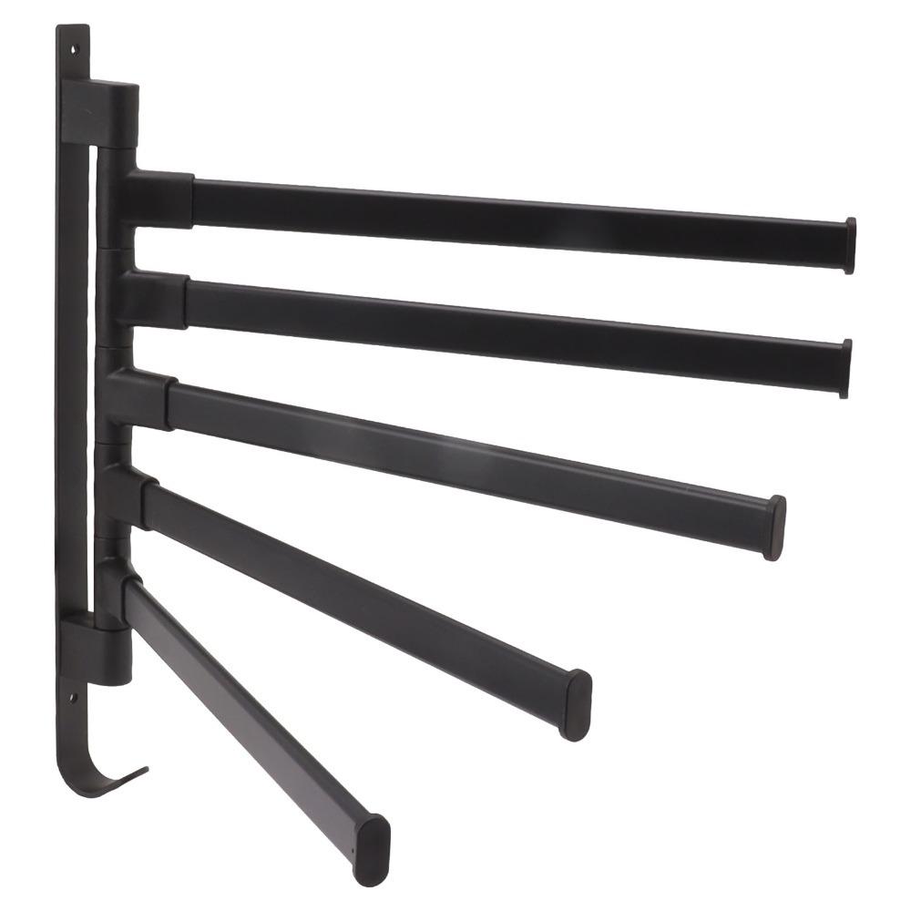 Aluminum Swivel Towel Bar Black Towel Holder Practical Swivel Towel Rack  Space Saving