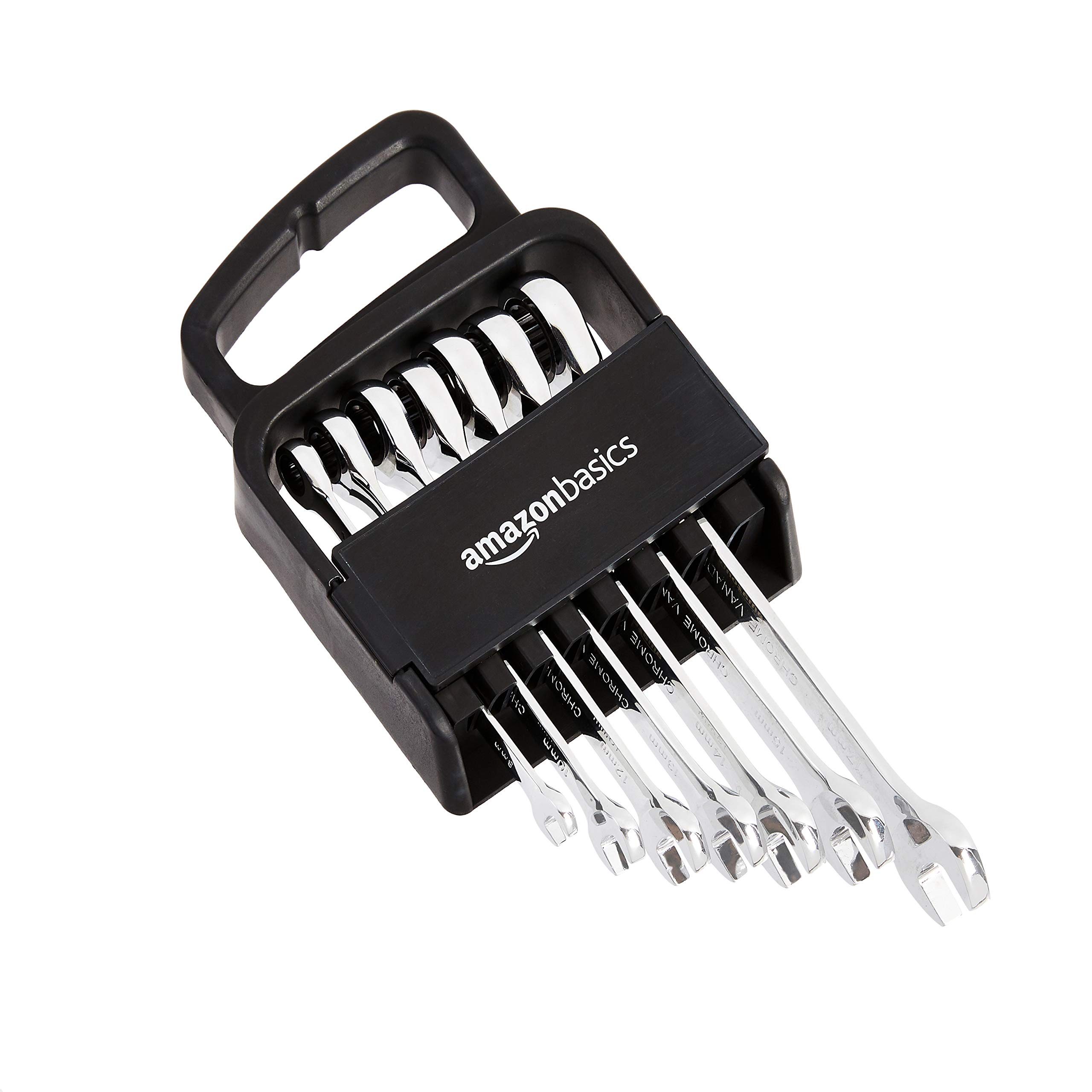 

Amazon Basic Metric Combination Wrench Set 7-Piece