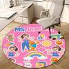 1pc Ms Rachel3 Design Printed Area Round Carpet for Bedroom Living Room Home Decor Rugs Mat Non Slip Mat Rug for Bedside
