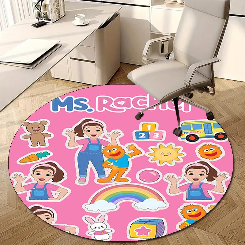 1pc Ms Rachel3 Design Printed Area Round Carpet for Bedroom Living Room Home Decor Rugs Mat Non Slip Mat Rug for Bedside