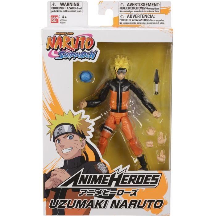 Figurine Anime Heroes Naruto Uzumaki 17 Cm - BANDAI - Collectionnez Toutes Les Figurines Anime Heroes De Bandai