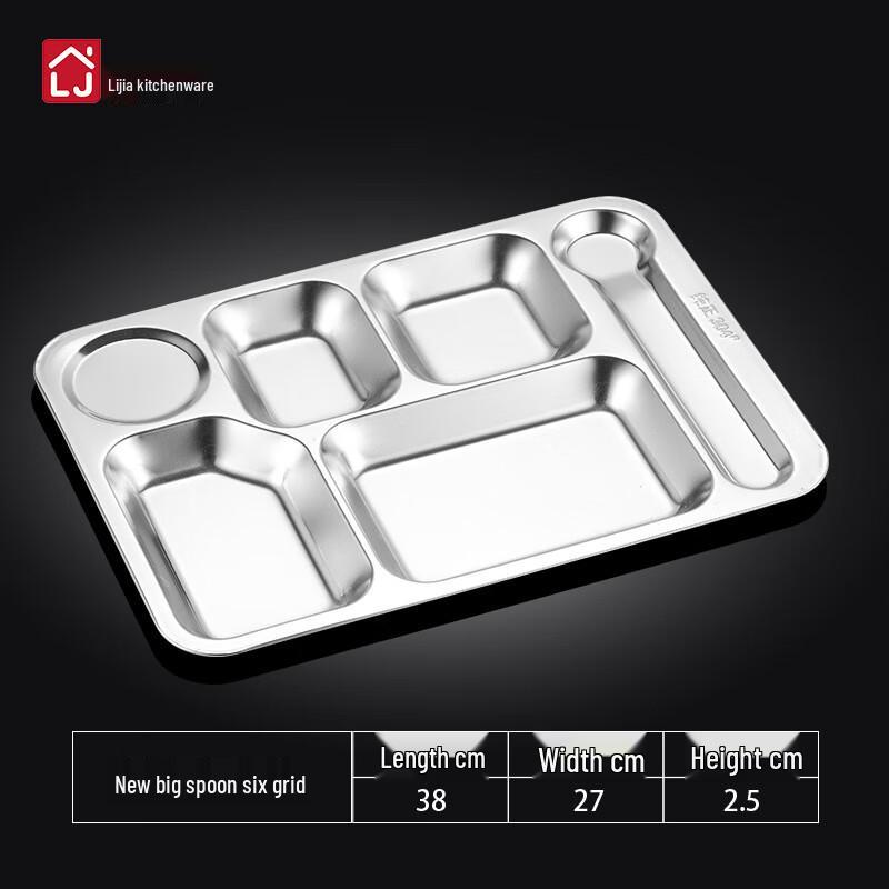 LIJIA Edelstahl geteilter Speiseteller