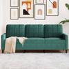 VidaXL 3-seater Sofa Dark Green 180 Cm Velvet, Sofa, Living Room Sofa, Three-seater Sofa, Upholstered Sofa, Seats 4007636